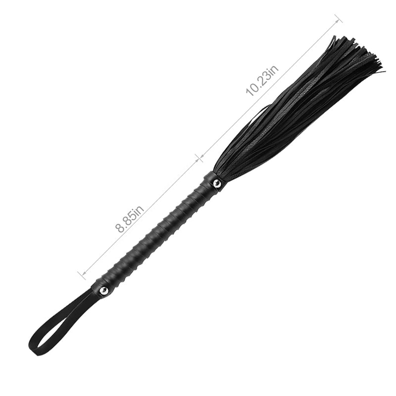 SM Leather Short Nail Black Belted Sexy Fun Whip Flirting Fantasy Sex Toys Fetish Hand Paddle Kinky Restraint Bondage Sex Role Play - BeesActive Australia
