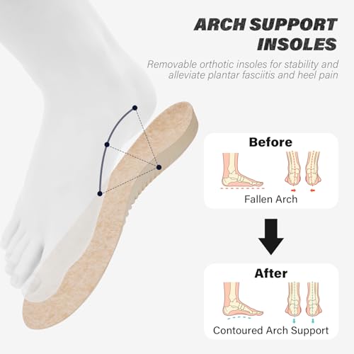 V.Step Mens Orthopedic Slippers with Arch Support House Shoes 13 Wide Black