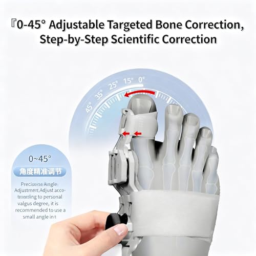 Bunion Corrector with Adjustable Knob, Big Toe Straightener Splint 1 PCS White