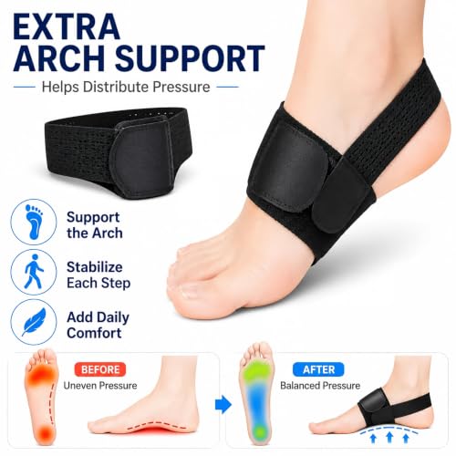 Bunion Corrector for Women & Men, All-in-One Bunion Fix Kit with Toe Separator, Arch Support & Hot Cold Gel Pad, Adjustable Bunion Splint Big Toe Straightener for Hallux Valgus Relief Day Night Use (1) 1