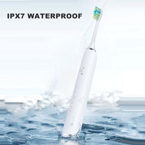 Pomya Electric Tooth Brush, Smart Toothbrush IPX7 Powerful Motor for School (White)