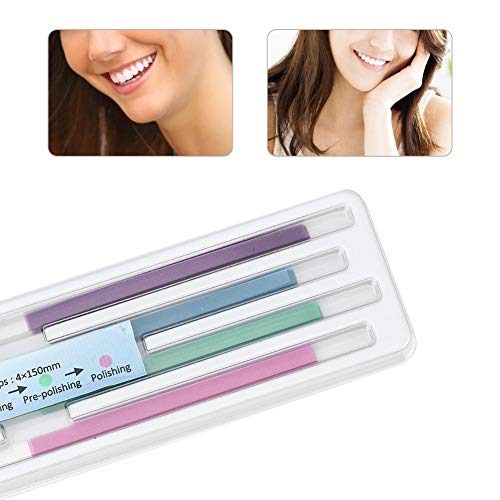 Maxmartt Dental Polishing Kit, 60Pcs/Pack Dental Abrasive Strips Teeth Polishing Finishing Dental Polishing Strips Dental Abrasive Strips Teeth Polishing Gloss Contouring Tools Finishing Teeth File