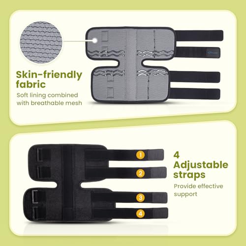 Cubital Tunnel Syndrome Elbow Brace Splint for Ulnar Nerve Entrapment, suitable for all day, with 3 interchangeable angle supports - M Black Medium
