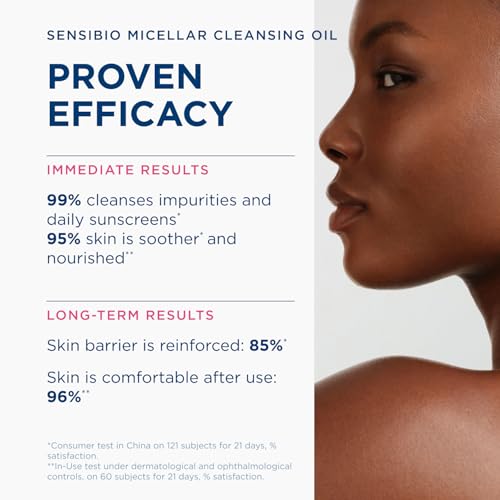 Bioderma Sensibio Micellar Cleansing Oil, 1st Ecobiological Micellar Formula Gentle Face Cleanser That Deeply Cleanses 4.98 Fl Oz (Pack of 1)