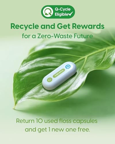 UpFlosser C1S Value Color Duo Bundle, 2 UpFlosser C1S + 3 Extra Unflavored Floss Capsules, Reusable Auto-Restringing Flosser for Quick & Deep Clean (Reef Green + Wave Blue)