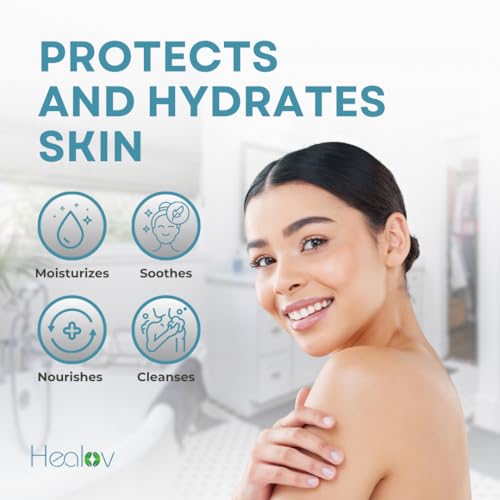 Eczema Body Wash – All Natural Eczema Soap, Dermatitis, Psoriasis Treatment for Dry Itchy Sensitive Skin Relief – Gentle Detoxifying, Healing, Anti-Itch, Oatmeal Goat Milk Bath Wash for Kids, & Adults