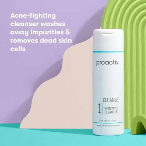 Proactiv Acne Cleanser - Benzoyl Peroxide Face Wash and Acne Treatment - Daily Facial Cleanser and Hyularonic Acid Moisturizer with Exfoliating Beads - 90 Day Supply, 6 Fl Oz 6 Ounce (Pack of 1)