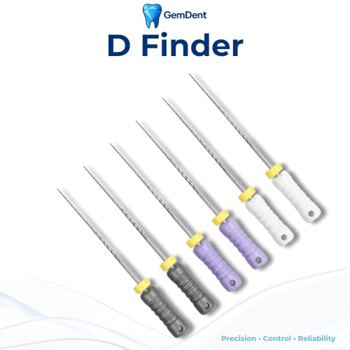 Stainless Steel D Finder, 25 mm, Size #08-15 Assorted, 1 Pack of 6 Files 25MM #08-15