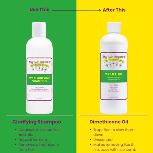 My Hair Helpers Clarifying Shampoo for Lice, Unscented, 8 Ounces