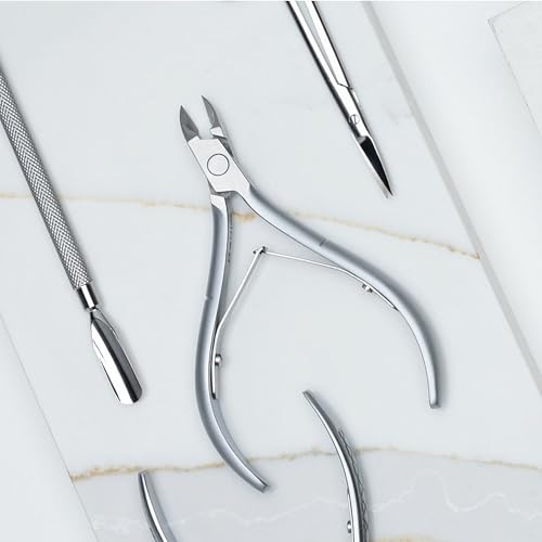 NGHIA Cuticle Nipper - D-07 JAW 16 | Stainless Steel | Durable and Sharp | Ergonomic Design | Grey Plated | Ideal for Salons and Home Use Jaw 16 (6.5 - 7.5 mm)