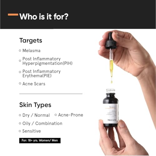 Minimalist Tranexamic Acid Serum + HPA to Reduce Dark Spots, Melasma, PIE, PIH | For Smoother & Even Looking Skin| For Women & Men | 1 Fl Oz / 30 ml 1 Fl Oz (Pack of 1)