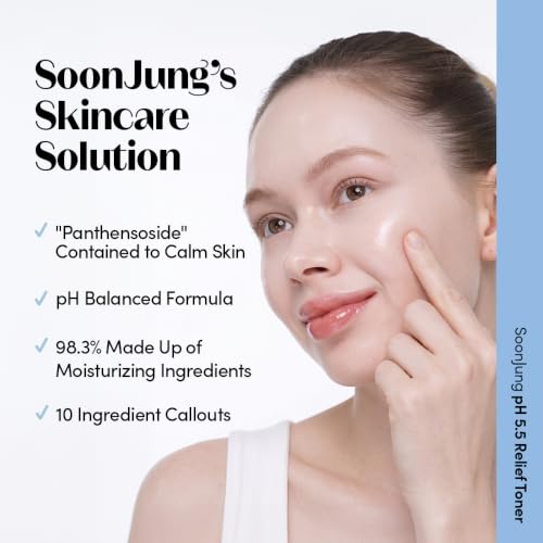 ETUDE SoonJung pH 5.5 Relief Korean Toner for Sensitive Skin, 6.76 fl oz 6.76 Fl Oz (Pack of 1)