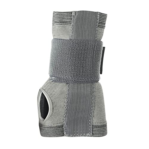 Rehband wrist brace with integrated rail, knitted wrist support for sports, work & daily life, unisex hand stabilization wrist supprt, Colour:Grey, Size:Small S Grey