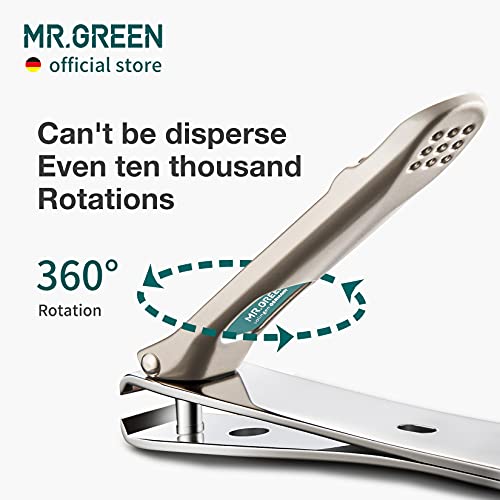 MR.GREEN Nail Clippers Curved Blades Fingernail Cut Nippers Manicure Scissors Stainless Steel Pedicure Tools (Medium) Medium