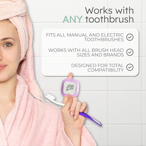 Rayz UV-C Toothbrush Sanitizer | Portable & Rechargeable | 99.9% Sanitization in 3 Minutes | Wall Mountable, Travel-Friendly & TSA-Approved (Lavender) Lavender