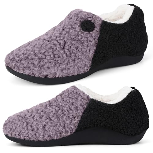ERGOfoot Orthopedic Slippers with Arch Support for Women Men 7 Women/6 Men Pink