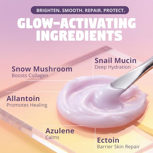 Moon Milk Snail Mucin Moisturizer Gel Cream (3.52 oz) Korean Snail Mucin Serum Cream that Replenishes Moisture & Leaves Skin Brighter, Plumper, Soothed & Smooth 3.52 Fl Oz (Pack of 1)