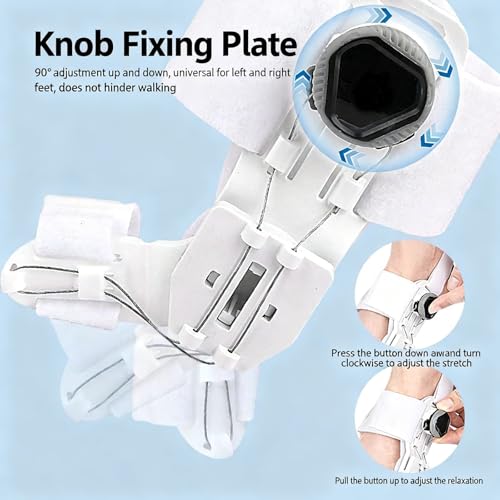Bunion Corrector with Adjustable Knob, Big Toe Straightener Splint 1 PCS White