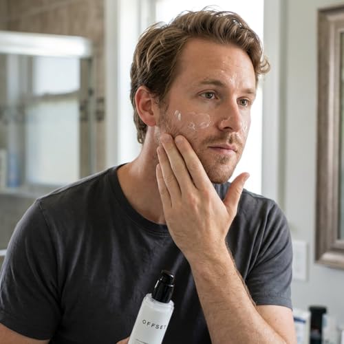 OFFSET Face Moisturizer for Men 100ML / 3.4oz Matte Daily Cream with Niacinamide, Hyaluronic Acid & Ceramides Lightweight, Fragrance-Free Hydration