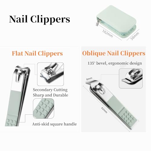 Manicure Set Nail Clippers Pedicure Kit 7 Pcs Travel Nail Kit