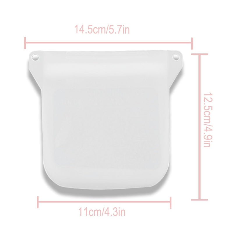 Dog Treat Training Pouch Accessory Keep Dog Food Fresh and Training Convenient Silicone Dog Food Storage Bag, Oil and Water Resistant, Ensuring Dry Training Bags (M, White) M - BeesActive Australia
