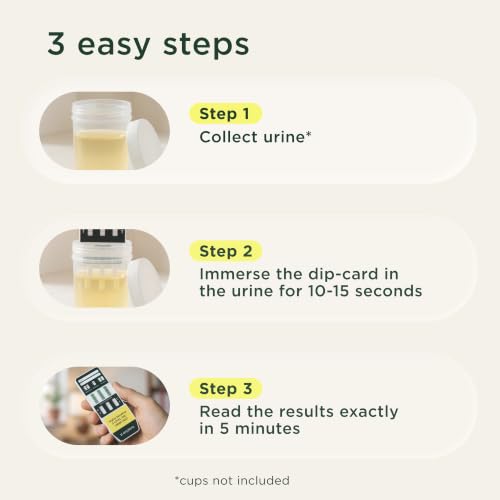 Exploro THC Drug Tests at Home - 3-Level 20/50/100 ng/mL Strips, 7 Pack 7 Count (Pack of 1)