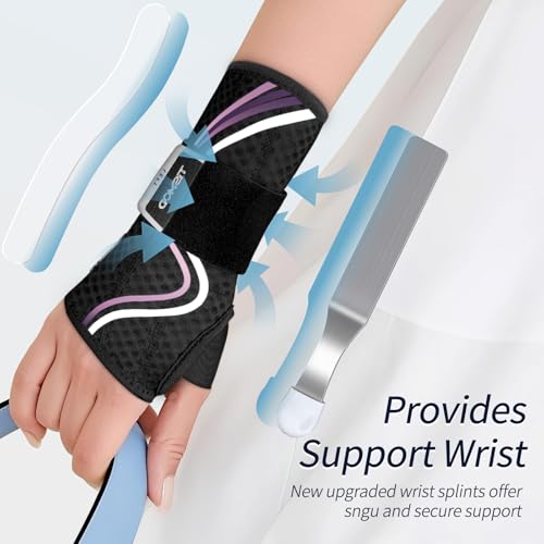 Wrist Brace for Carpal Tunnel,Night Wrist Support Pain Relief Wrist Splint for Arthritis Tendonitis Sprains Hand Brace for Work Fit for Women and Men(Left,XS-M) XS-M Left Hand