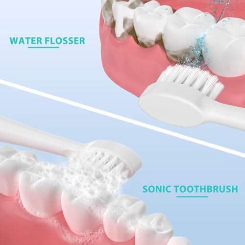 Replacement Brush Heads for Waterpick Sonic Fusion 2.0 Flossing Toothbrush with Cover, Compact, 5 Count White, Soft Bristles, Compact Size A-white 5 Count (Pack of 1)