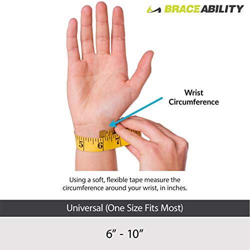 BraceAbility Gaming Wrist Brace + Protective Undersleeve Bundle - Typing Wrist Brace for Carpal Tunnel Relief, RSI, Sprain Support - Includes Soft Splint Sleeve for Left or Right Hand (Universal Left)