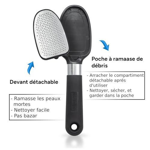 Rikans Foot File Foot Rasp Callus Remover Dead Skin Remover Double Sided Foot Scrubber Foot Care Pedicure Tool to Remove Hard Skin Can Be Used Wet or Dry Skin High Grade Stainless Steel File