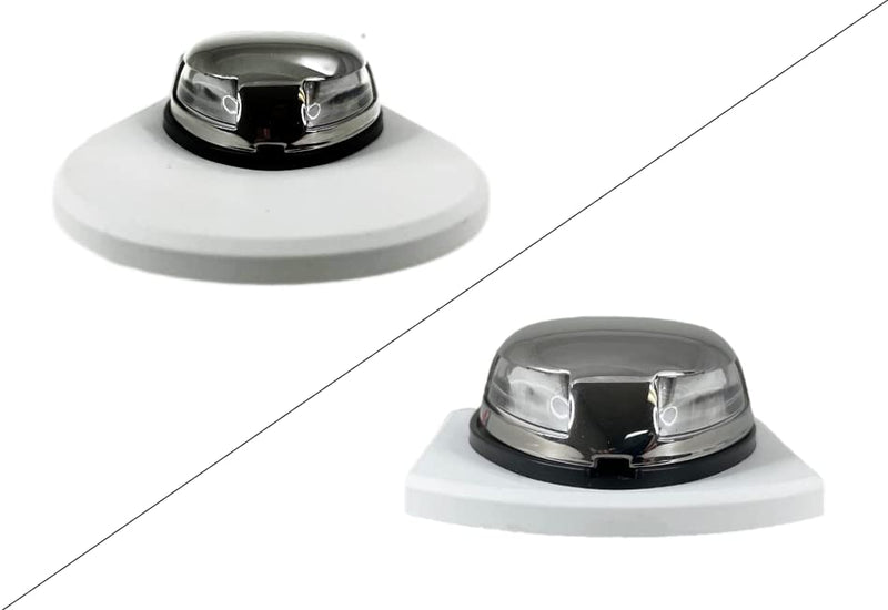 Pactrade Marine Boat Horizontal Mount SS304 Navigation Light 1NM LED Green Starboard Red Port 50LM Light 12m 225 Degrees DC10-30V/2W 2 Types of Mounting Stainless Steel Housing