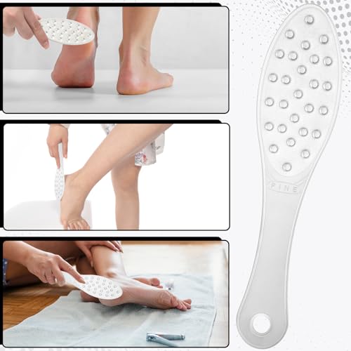 Stainless Steel Foot Scraper, Double-Sided Foot Rasp Metal-Foot-File Feet Grater Feet Callus Remover Tool Callus Remover Heel Scrubber for Wet and Dry Skin