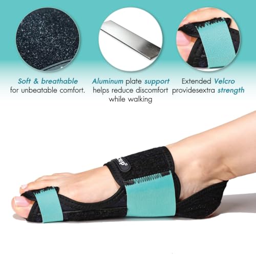 Bunion Corrector for Women, Big Toe Focused – Adjustable Knob Pair, Precision Big Toe Straightener & Separator, Soft Silicone Pads & Shoe Inserts for Females