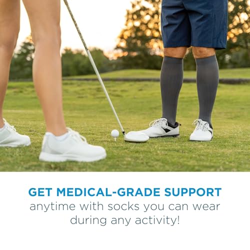 Medical Grade Compression Socks for Men & Women 15-20 mmHg by OrthoSleeve (White, Medium) White