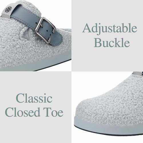 Hsyooes Orthopedic Arch Support Slippers for Women Men 11.5 Women/10.5 Men Grey