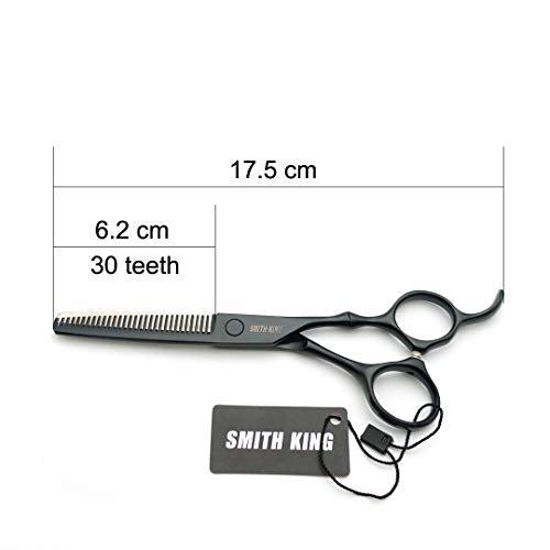 6.0 Inches Hair Cutting Scissors Set with Combs Lether Scissors Case,Hair cutting shears Hair Thinning shears For Personal and Professional (Matt black) 6.0 Inch Matt Black