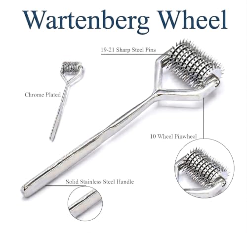 Wartenberg Neuro Pinwheel Stainless Steel 10 Head Diagnostic Instrument Pin Wheel - Silver