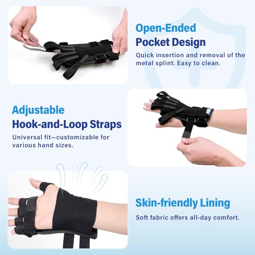 Radial Nerve Palsy Splint Wrist Drop Brace Fits Right & Left Hand