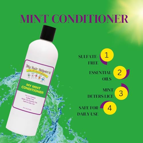 My Hair Helpers Lice Prevention Conditioner, Mint, 16 Ounces