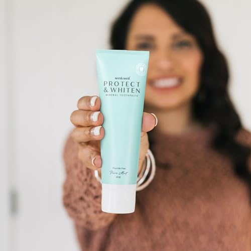 Wink Well Nano Hydroxyapatite Toothpaste- Protect & Whiten Remineralizing with Fresh Mint Flavor- 100% Natural Flouride Free Toothpaste for Adults & Kids- Vegan, 4Oz (2) 2