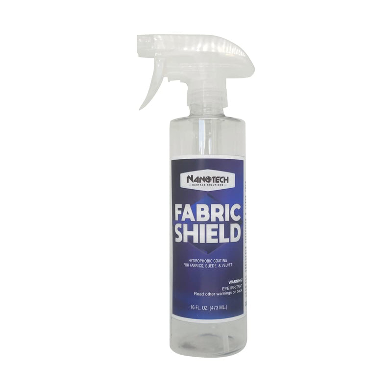Nanotech Surface Solutions Fabric-Shield Sio2 Ceramic Liquid Repellent for Fabrics, Upholstery, Suede, Wool, Linen Prevents Stains from Wine, Coffee, Juice, Liquids Invisible Coating (16 Oz.) 16 Fl Oz (Pack of 1)