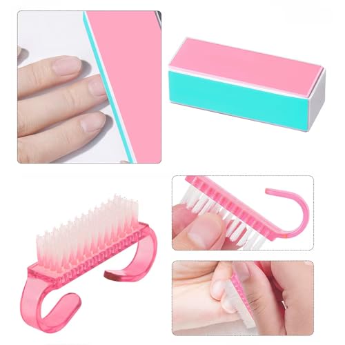 Manicure Kit Set - Nail File and Buffer, Nail Cleaning Brush, Nail Finger Separator for Salon Nail Art