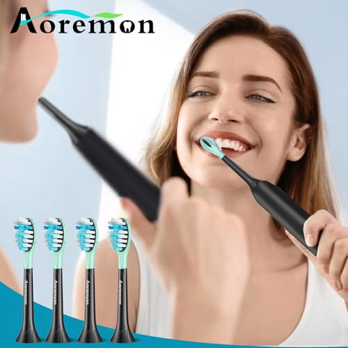Aoremon Toothbrush Replacement Heads for Sonciare C3 - Brush Heads for Philips Sonicare 2 Series 3 Series ProtectiveClean 4100 5100 6100 DiamondClean FlexCare HealthyWhite G3 W3 C2 G2 C1