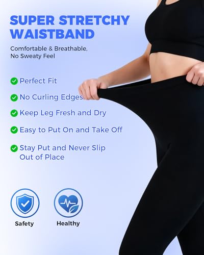 Medical Grade Compression Leggings Women, 15-20 Mmhg Compression Stockings 3X-Large Black