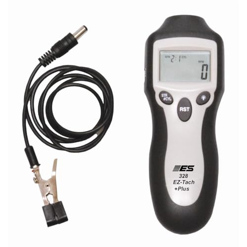 ES Electronic Specialties 328 EZ Tach Plus Digital Tachometer: 0-20000 RPM for 2 & 4 Cycle Motors, Wireless/Inductive Pickup, Backlit LCD, Flashlight, Handheld Meter for Small Engine & Auto Use