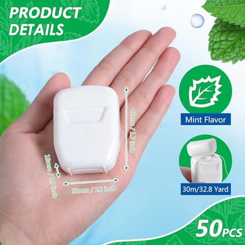 Baderke 50 Pcs Dental Floss Bulk Wedding Gifts for Guests, White Box