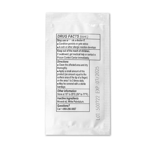 Globe Bacitracin Zinc Ointment, 25 Pack, Single Use Packets, 0.9 g