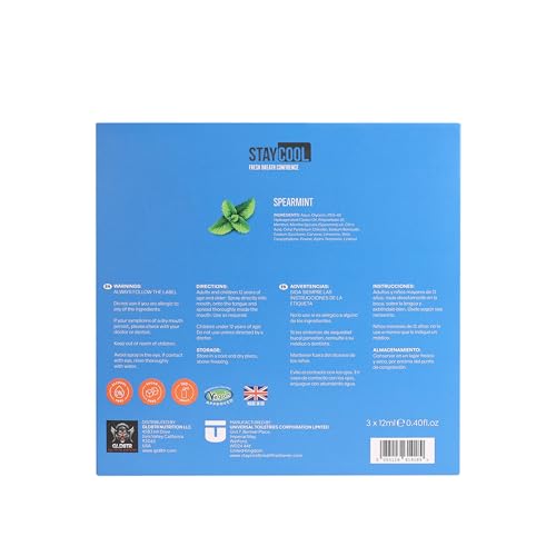 Stay Cool Spearmint Breath Freshener Spray, 3-Pack