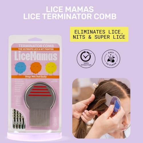 Terminator Comb, Stainless Steel Lice & Nits Removal, Reusable