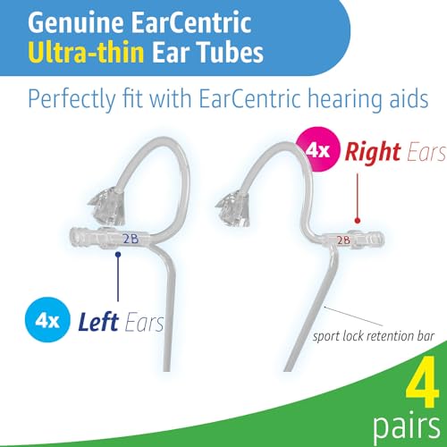[6-Month Hearing Supplies] Hearing Aid Amplifier Accessories Kit, Ear Wax Removal Wires, Ear Cleaning Brushes, Silicone Ear Domes Earbuds, Transparent Slim Thin Tubes